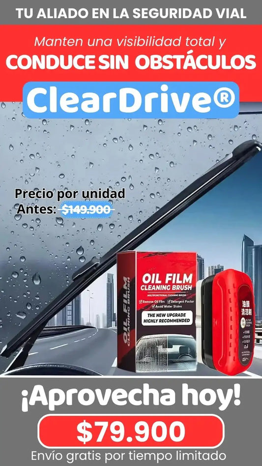 ClearDrive® - Cepillo Antiempañante y Limpia Parabrisas 120ml